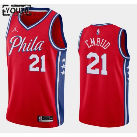 Kinder NBA Philadelphia 76ers Trikot Joel Embiid 21 Jordan Brand 2020-2021 Statement Edition Swingman